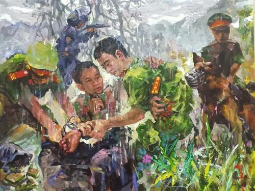 Họa sĩ Hồ Huy Hùng đoạt giải Nhất cuộc thi sáng tác hội họa về LLVT năm 2020