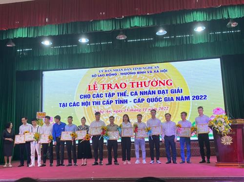 Sinh viên Trường  CĐ VHNT Nghệ An đạt nhiều giải thưởng trong cuộc thi  Ý tưởng khởi nghiệp HS- SV năm 2022