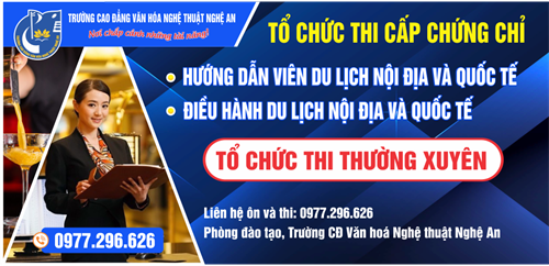 THÔNG BÁO TỔ CHỨC CÁC LỚP ÔN VÀ THI CẤP CHỨNG CHỈ NGHIỆP VỤ DU LỊCH NĂM 2026