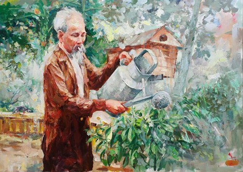 Hình tượng Bác Hồ trong tranh của họa sĩ Hồ Huy Hùng