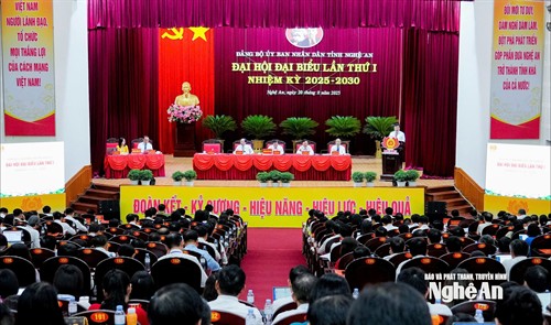Đảng bộ UBND tỉnh Nghệ An long trọng tổ chức Đại hội đại biểu lần thứ I, nhiệm kỳ 2025 – 2030