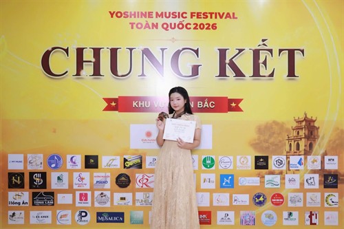 Học sinh Nguyễn Bảo Ngọc xuất sắc đạt huy chương Đồng Yoshine Music Festival toàn quốc 2026