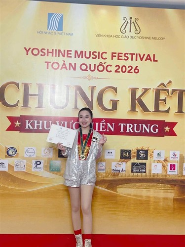 Sinh viên Trường Cao đẳng Văn hóa Nghệ thuật Nghệ An giành Huy chương Vàng Yoshine National Music Festival 2026